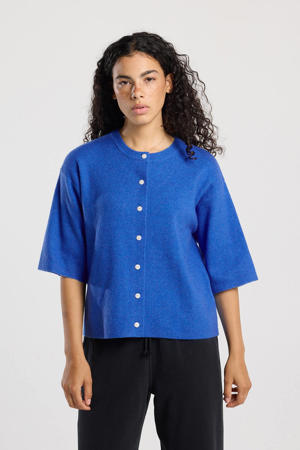 cardigan blauw gebreid