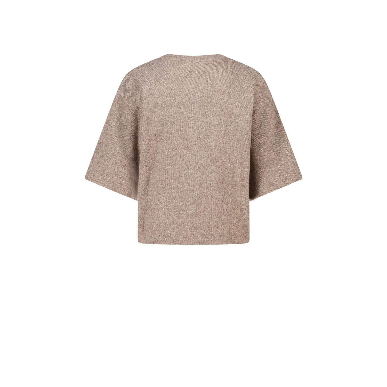 America Today cardigan taupe gebreid
