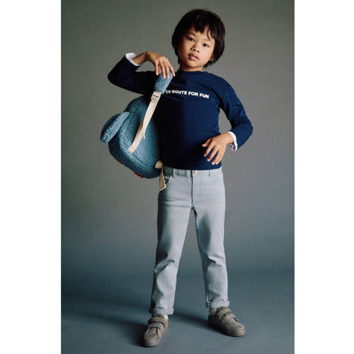 Mango Kids regular casual broek lichtblauw afbeelding