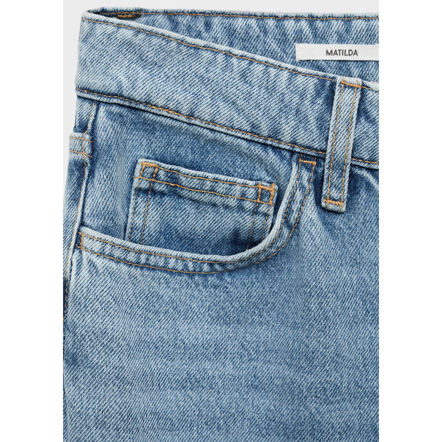 Mango straight leg jeans light blue denim