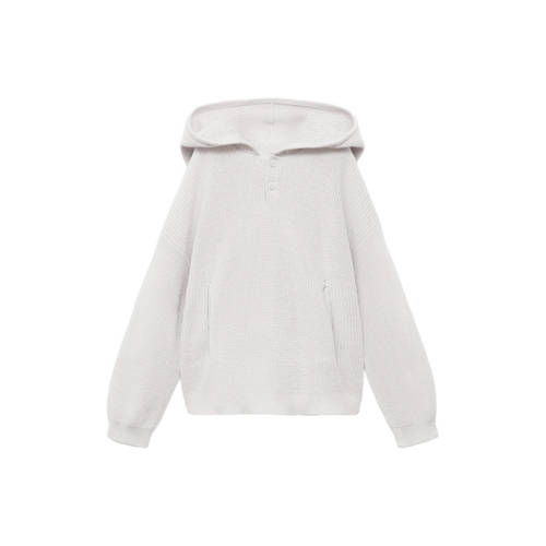 Mango Kids trui lichtgrijs grof gebreid afbeelding