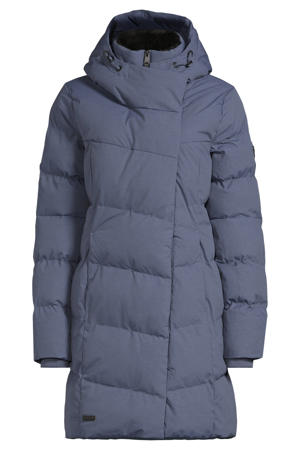 gewatteerde jas blauw