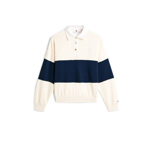 Tommy Hilfiger gestreepte gebreide trui ecru afbeelding