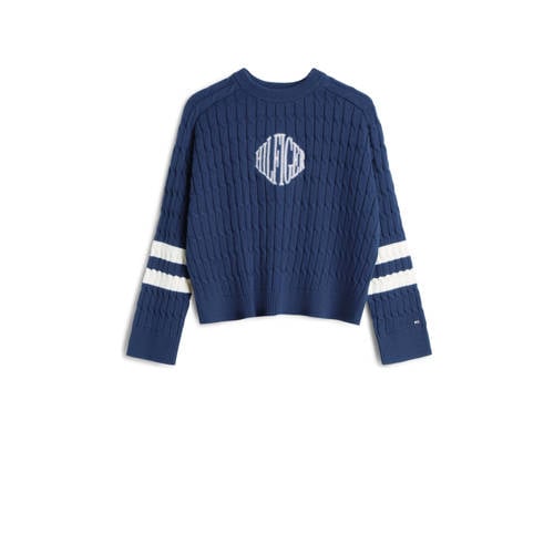 Tommy Hilfiger gestreepte trui marineblauw afbeelding