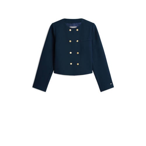 Tommy Hilfiger wollen jack marineblauw afbeelding