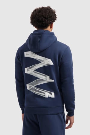 backprint hoodie blauw