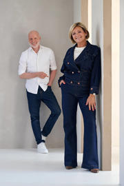 thumbnail: Mart Visser X Caroline Tensen high waist flared jeans dark blue denim