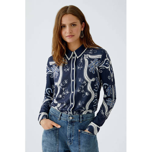 OUI blouse donkerblauw afbeelding
