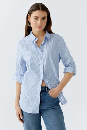 blouse lichtblauw met glitter
