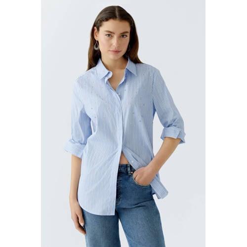 OUI blouse lichtblauw met glitter afbeelding