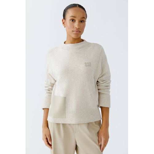 OUI pullover met wol beige afbeelding