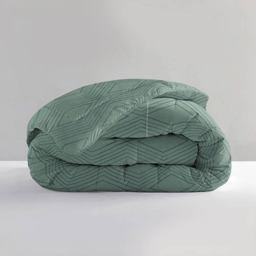 Wehkamp Sleeptime dekbed zonder overtrek met kussensloop Lazy wasbaar - donkergroen aanbieding