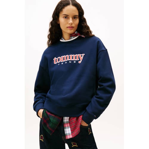 Tommy Jeans sweater marineblauw afbeelding