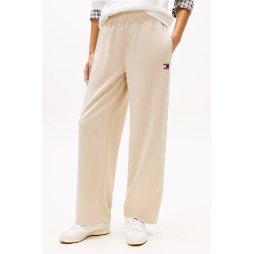 Tommy Jeans wide leg regular waist casual broek zand afbeelding