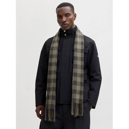 JACK & JONES geruite sjaal JACLINT grijs/geel afbeelding
