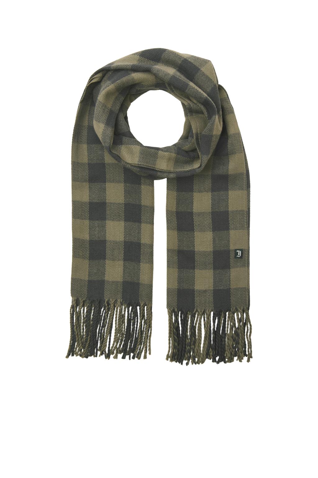 JACK & JONES geruite sjaal JACLINT grijs/geel