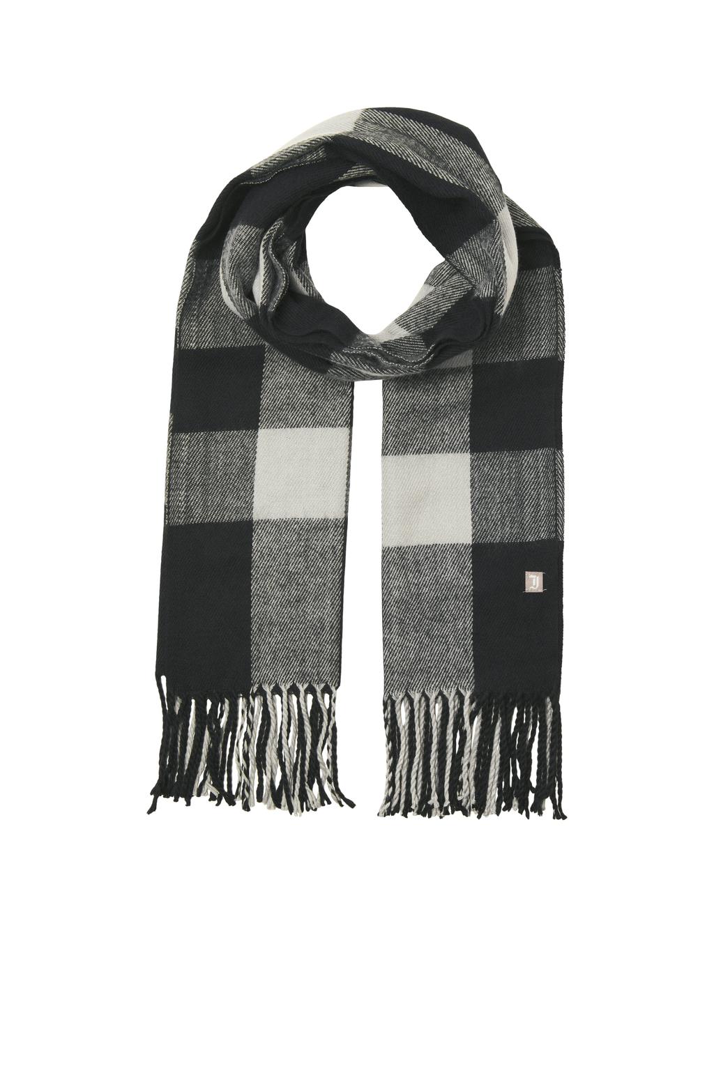 JACK & JONES geruite sjaal JACLINT zwart/ecru