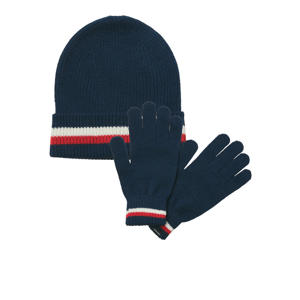 giftbox JACMAKE muts + handschoenen donkerblauw