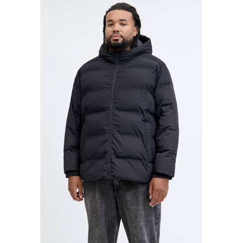 JACK & JONES PLUS SIZE gewatteerde jas Plus Size zwart afbeelding