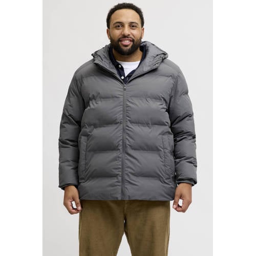 JACK & JONES PLUS SIZE gewatteerde jas Plus Size grijs afbeelding