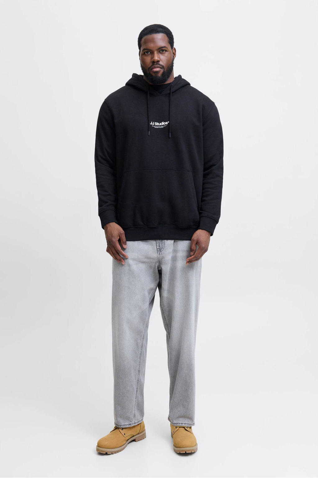 JACK & JONES PLUS SIZE hoodie Plus Size zwart