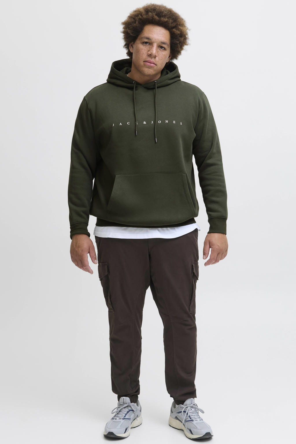 JACK & JONES PLUS SIZE hoodie Plus Size donkergroen