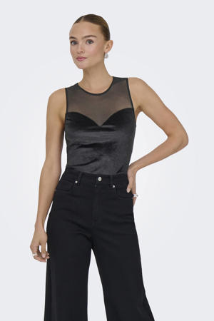 stringbody ONLOTHILIA met lurex zwart
