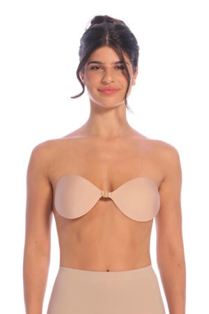 voorgevormde strapless plak bh Stick On Bra beige