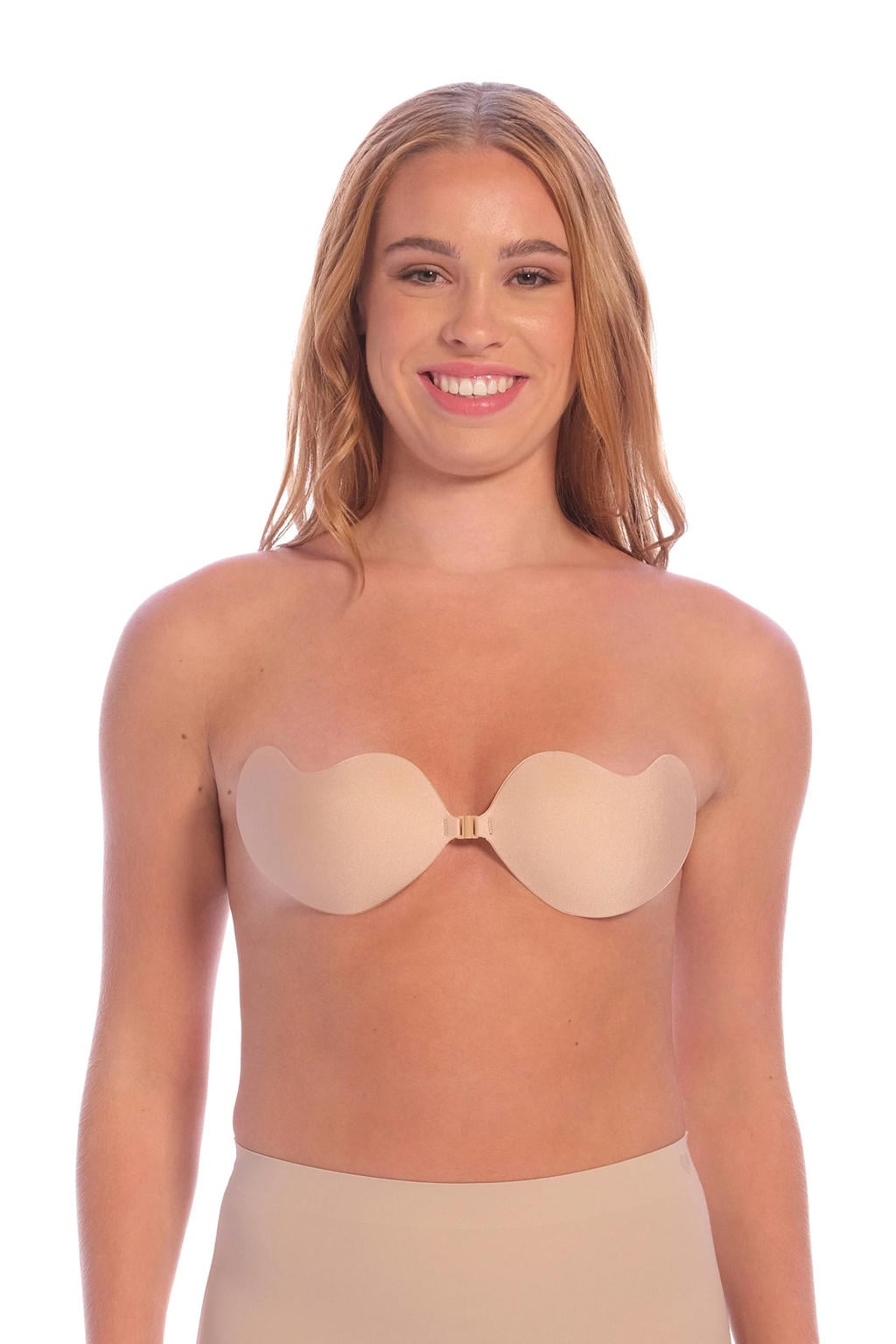 Perfect Secrets voorgevormde strapless plak bh No Show Bra beige