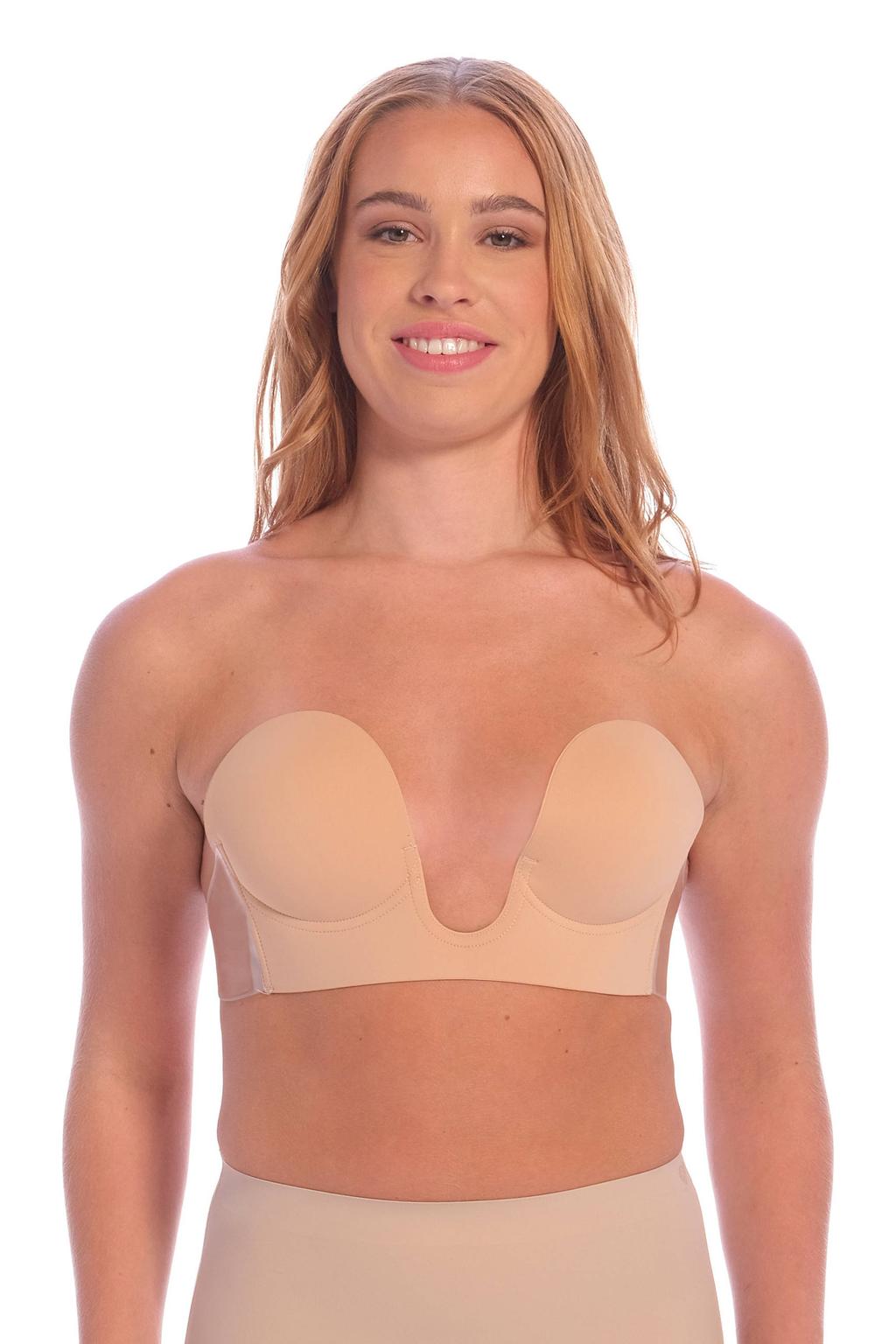 Perfect Secrets voorgevormde strapless plak bh Perfect Plunge Bra beige