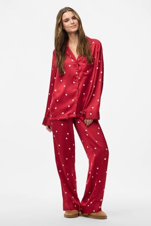 satijnlook pyjama PCJYTTE X-MAS rood