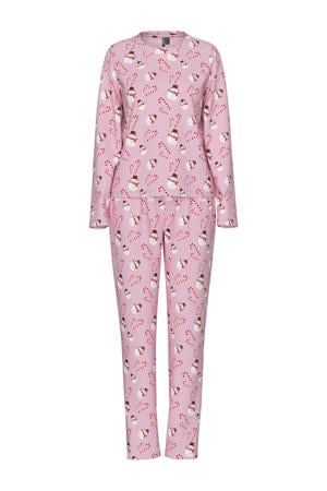 pyjama PCNAYA X-MAS met kerstprint roze