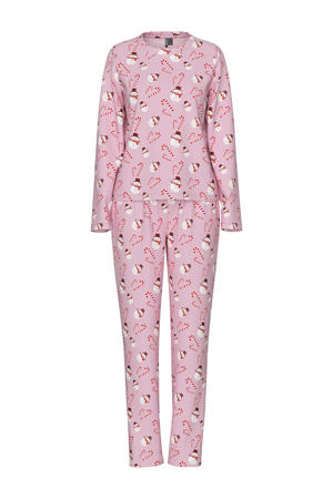 pyjama PCNAYA X-MAS met kerstprint roze