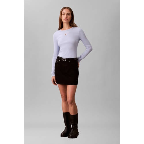 CALVIN KLEIN JEANS top lichtblauw rib gebreid afbeelding