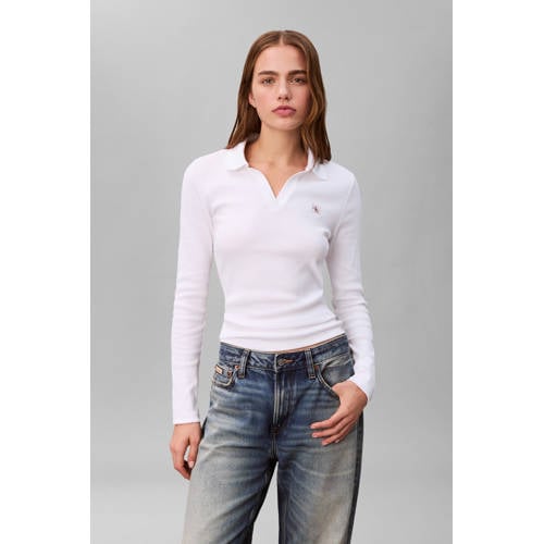 CALVIN KLEIN JEANS top wit afbeelding