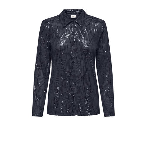 JDY blouse donkerblauw met pailletten afbeelding