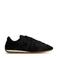 Sacha leren sneakers met ponyhair zwart