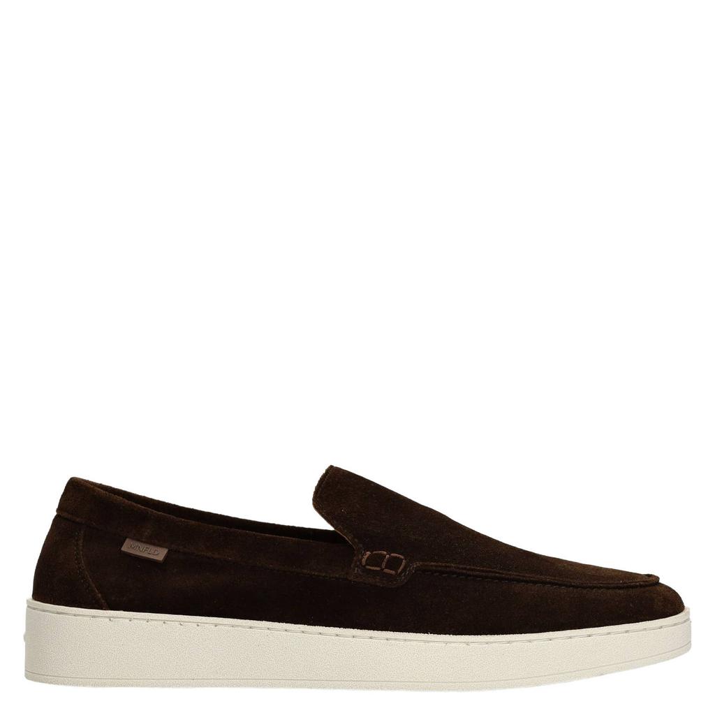 Donkerblauwe heren Manfield suède loafers