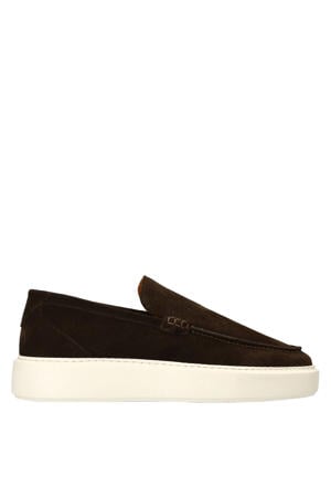 suède loafers bruin