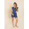 Charlie Choe pyjamatop met ruches blauw