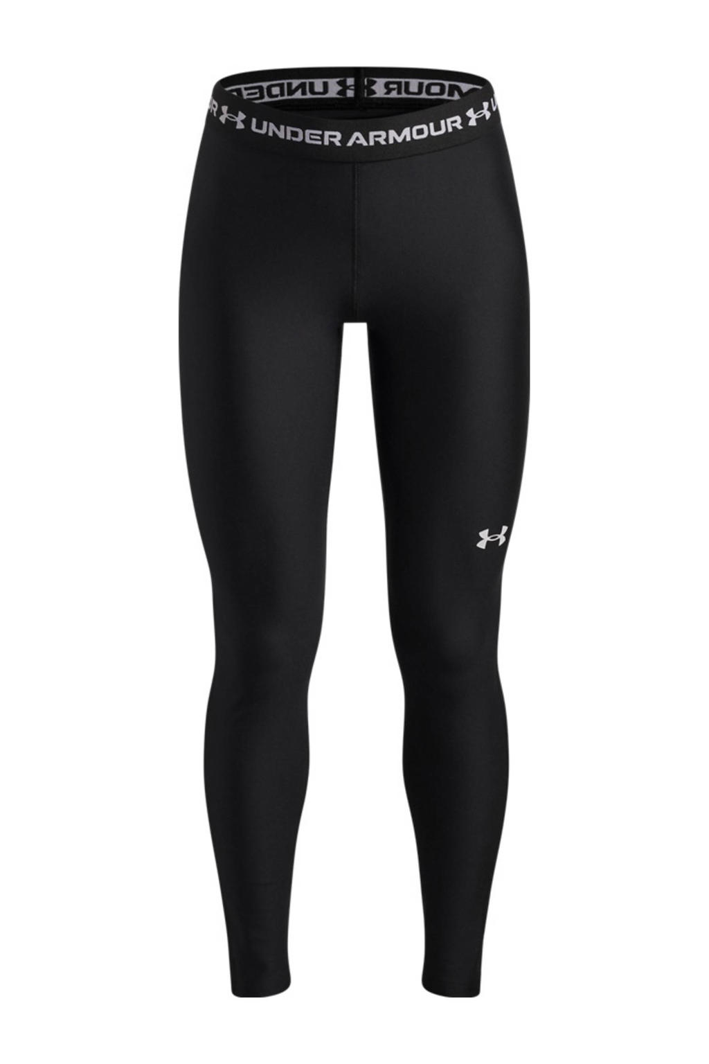 Zwarte meisjes Under Armour sportbroek HeatGear van polyester