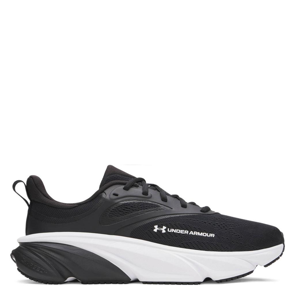Zwart en witte heren Under Armour Rogue 6 hardloopschoenen van mesh-pu/voering: mesh/voetbed: eva met veters