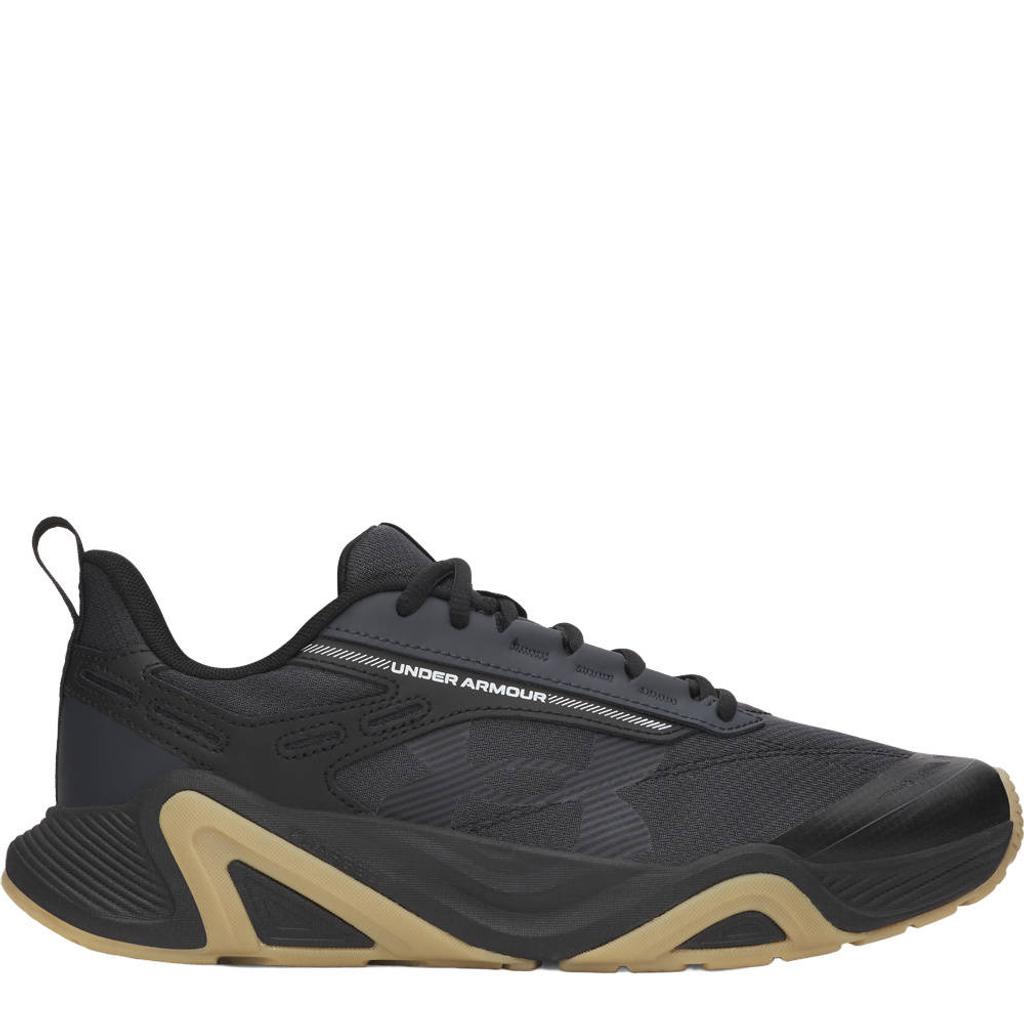 Zwart en antraciete heren Under Armour Charged Commit TR 5 fitness schoenen van mesh/voering: mesh/voetbed: eva met veters