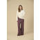JDY wide leg high waist casual broek donkerrood