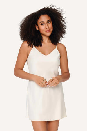 satijnlook slipdress Daily lichtgeel