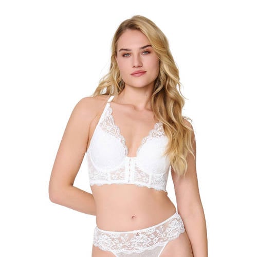 LingaDore voorgevormde longline beugelbh met voorsluiting wit afbeelding