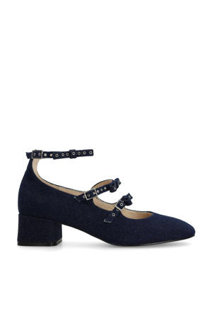 Mary Jane's denim pumps donkerblauw