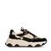 Sacha chunky leren sneakers zwart/ecru