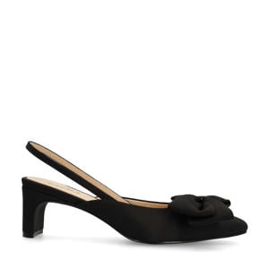 slingback pumps met strik zwart
