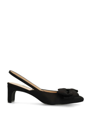 slingback pumps met strik zwart